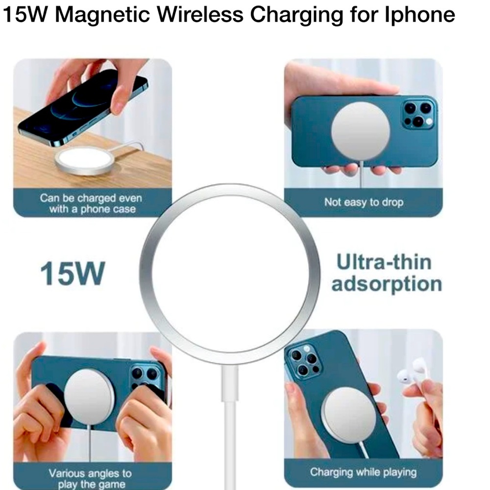 15W Magnetic and Wireless Charger for Iphone & Apple Watch NEW IN BOX